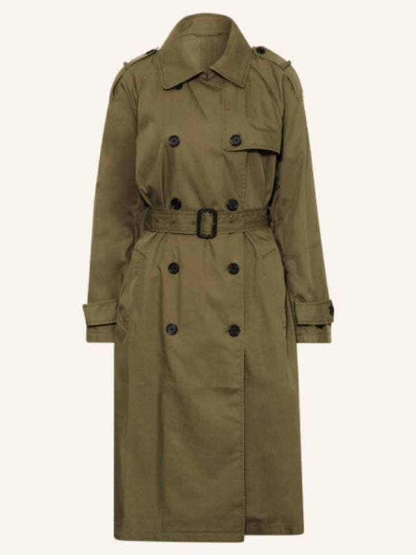 Vanessa Morgan Wild Cards Max Mitchell Green Trench Coat