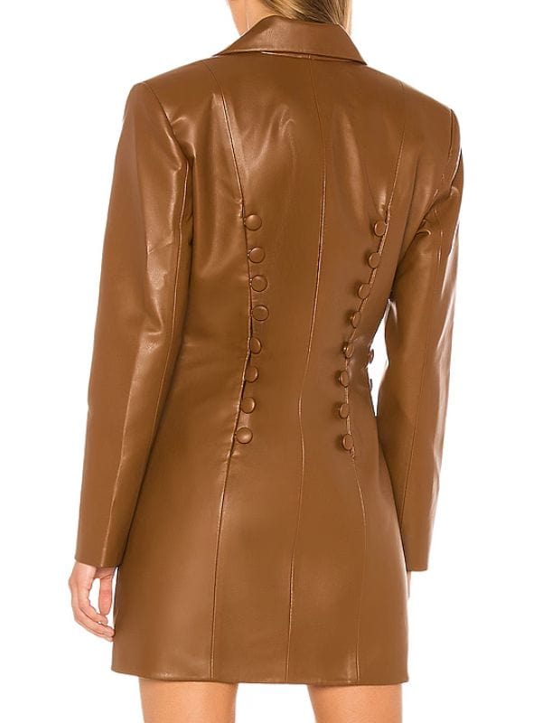 Will Trent S03 Sonja Sohn Leather Blazer Brown