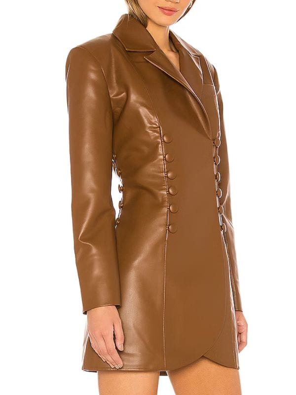 Will Trent S03 Sonja Sohn Leather Blazer Brown