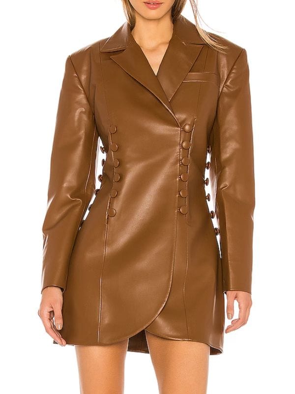 Will Trent S03 Sonja Sohn Leather Blazer Brown