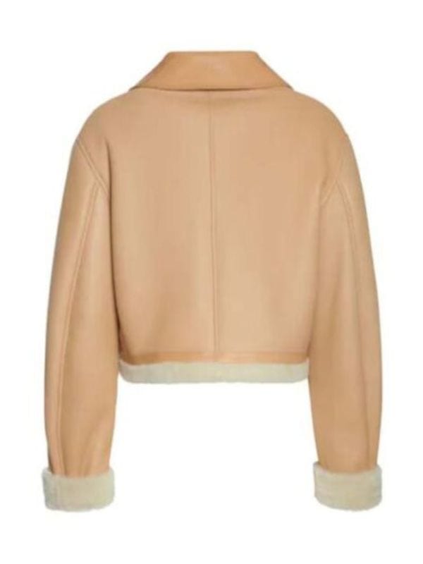 Women Bomber Aviator Shearling Jacket