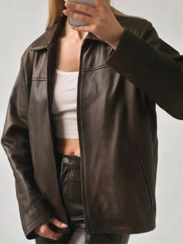 Women Oversized Casual Wear Brown Jacket - Sale Now