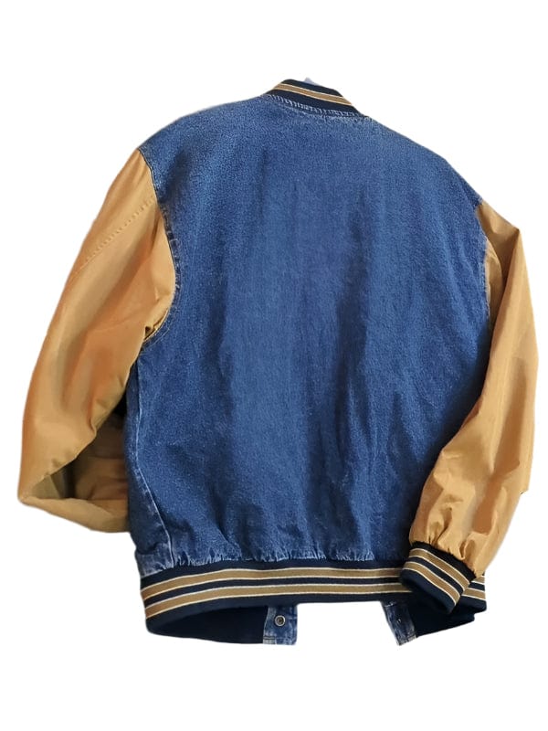 Yellowjackets S03 Ella Purnell Denim Varsity Jacket Blue & Yellow