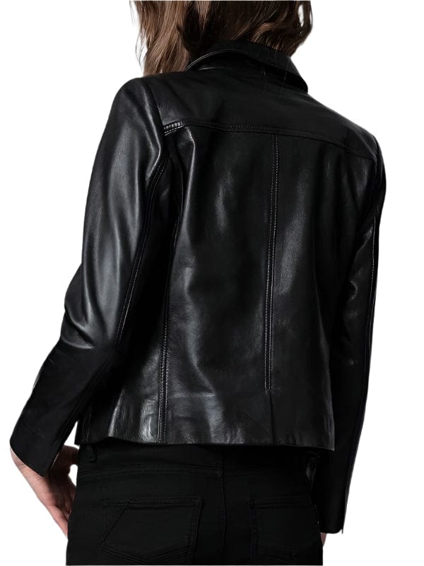 You S05 Amy-Leigh Hickman Black Leather Jacket
