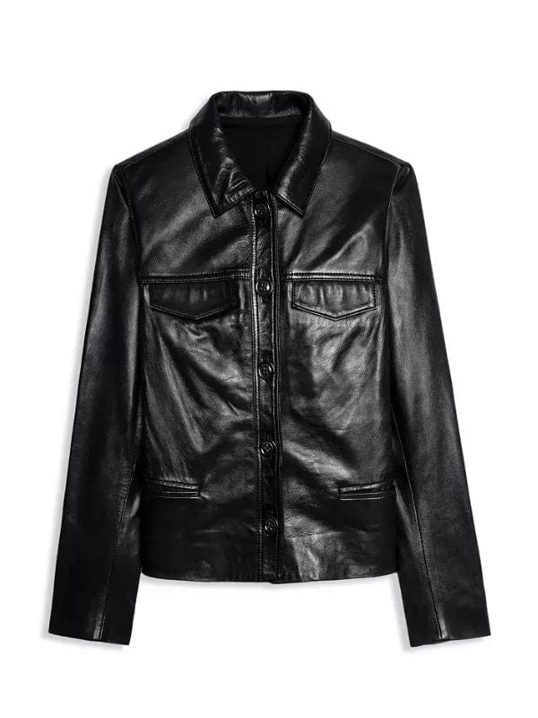 You S05 Amy-Leigh Hickman Black Leather Jacket