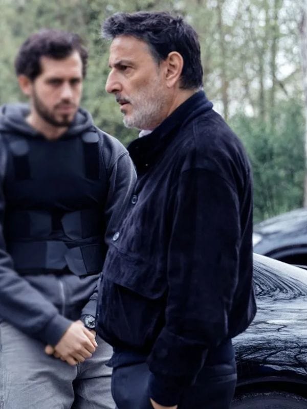 Yvan Attal Squad 36 Black Suede Jacket