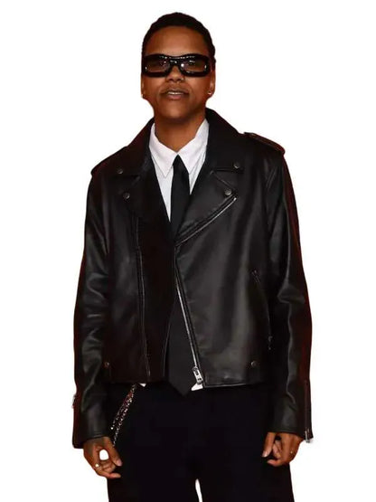 2026 WNBA Draft Courtney Williams Black Leather Jacket