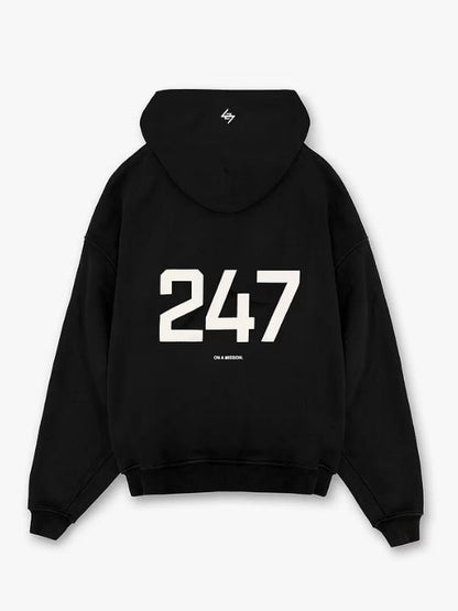 Represent 247 Oversized Hoodie Black