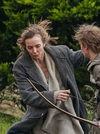 28 Years Later 2025 Jodie Comer Grey Coat