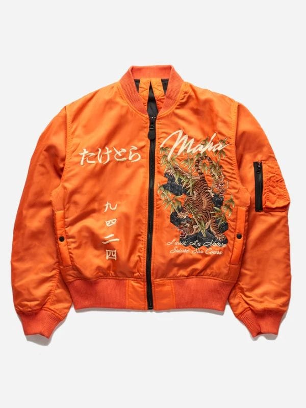 Maharishi 5096 Take Tora MA1 Flight Jacket Orange