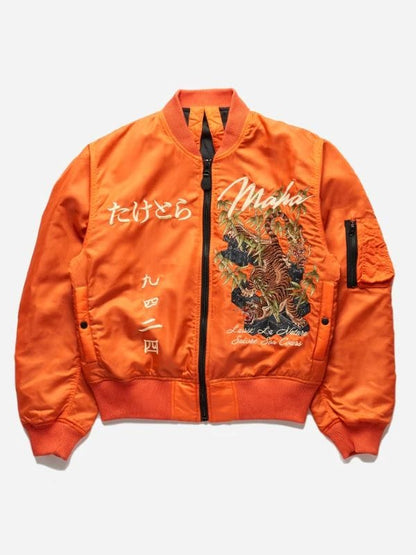 Maharishi 5096 Take Tora MA1 Flight Jacket Orange