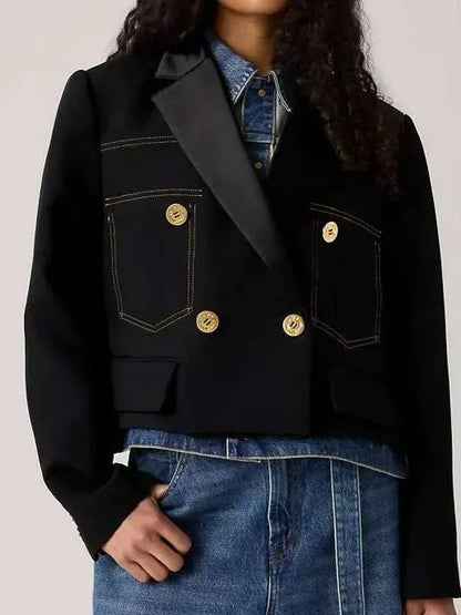 9-1-1 Athena Grant Black Cropped Jacket