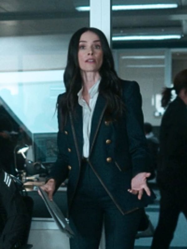 9-1-1 S08 Abigail Spencer Denim Blazer 9-1-1 S08 Abigail Spencer Denim Blazer Blue