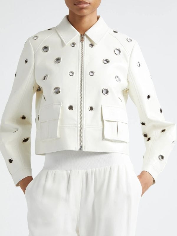 9-1-1 S08 Angela Bassett Grommets Leather Jacket 9-1-1 S08 Angela Bassett Grommets Leather Jacket