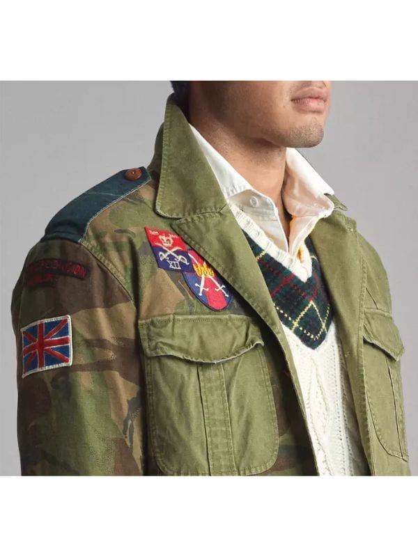 90 Day The Last Resort S02 Camo Patch Jacket Green