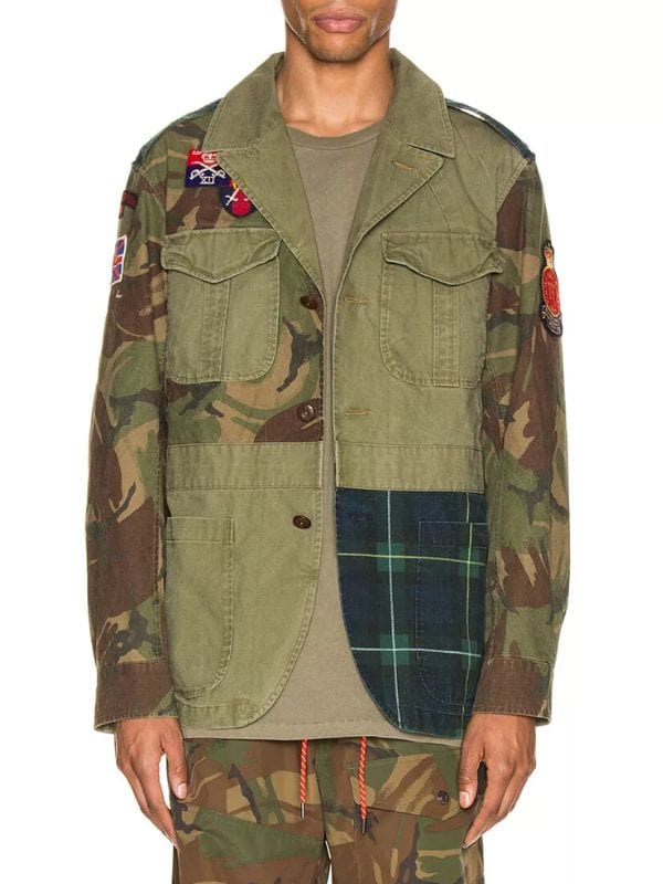 90 Day The Last Resort S02 Camo Patch Jacket Green
