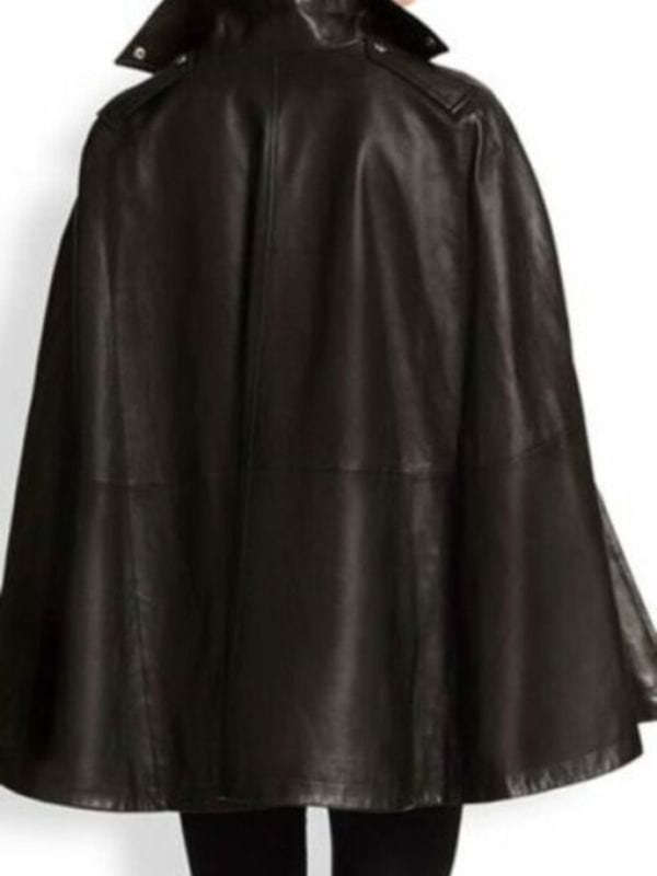 90's Oversized Women Black Biker Style Leather