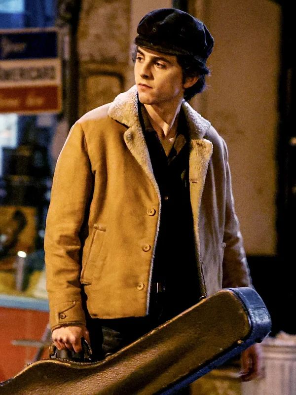 A Complete Unknown Bob Dylan Shearling Jacket