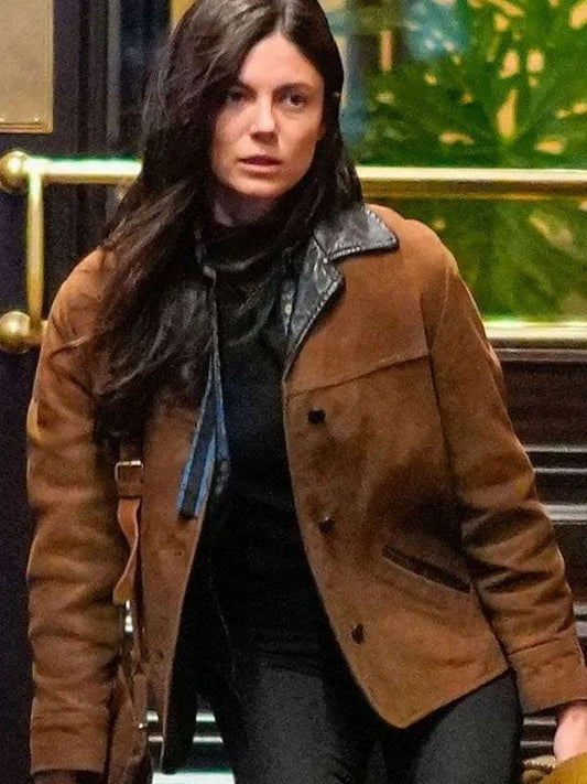 A Complete Unknown Monica Barbaro Suede Leather Jacket