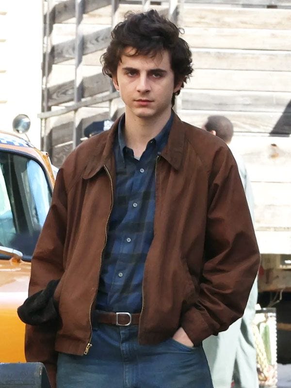 A Complete Unknown Timothée Chalamet Brown Cotton Jacket