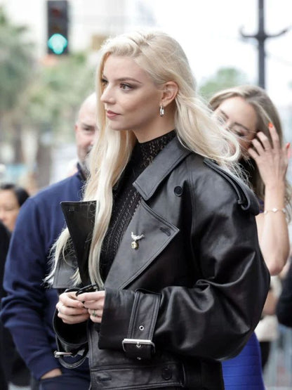 A Mad Max Saga Furiosa Black Leather Jacket