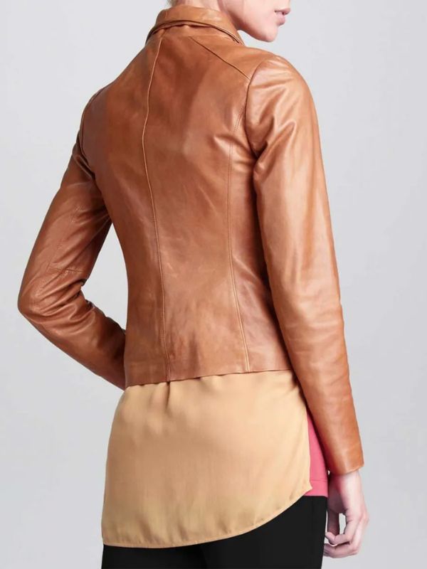 Alexandra Breckenridge Brown Leather Jacket