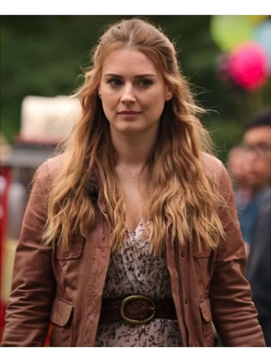 Alexandra Breckenridge Virgin River S02 Brown Leather Jacket