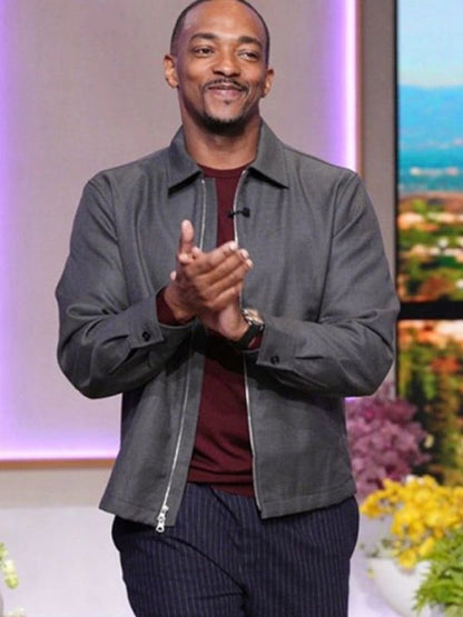 Anthony Mackie The Jennifer Hudson Show Jacket Grey