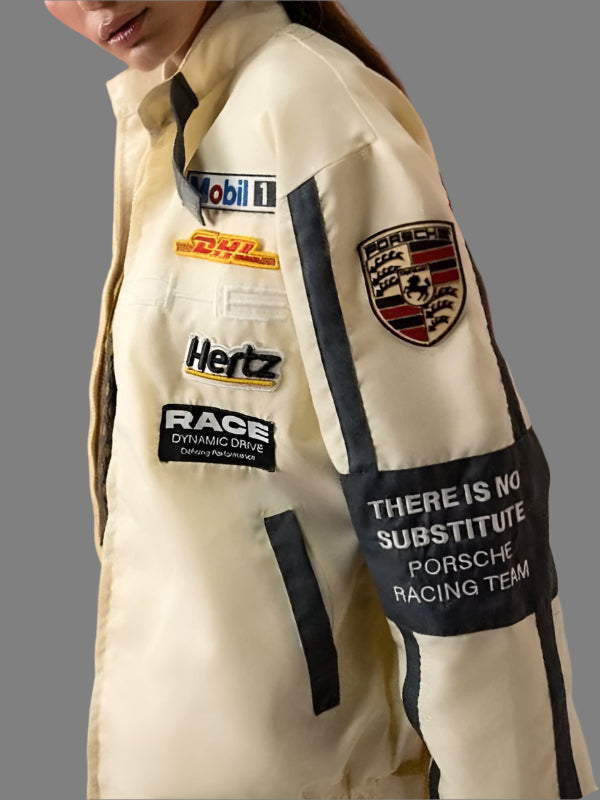 Apex Racer Jacket Beige & Grey