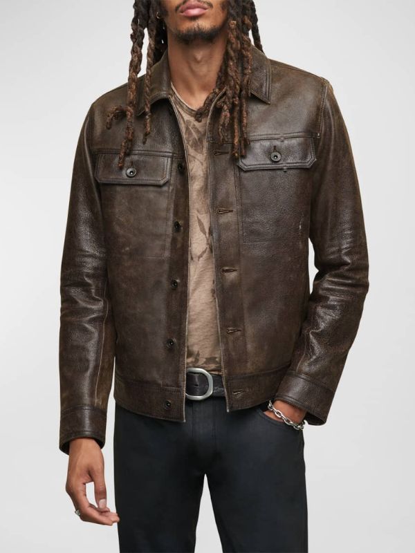 Ben Glenroy Brown Leather Jacket