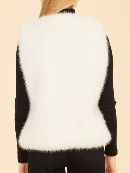Beyond The Gates 2025 Black and White Reversible Fur Vest