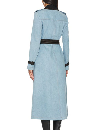 Beyond The Gates 2025 Two Tone Denim Trench Coat