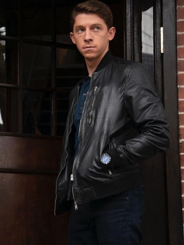 Blue Bloods Will Hochman Black Bomber Leather Jacket