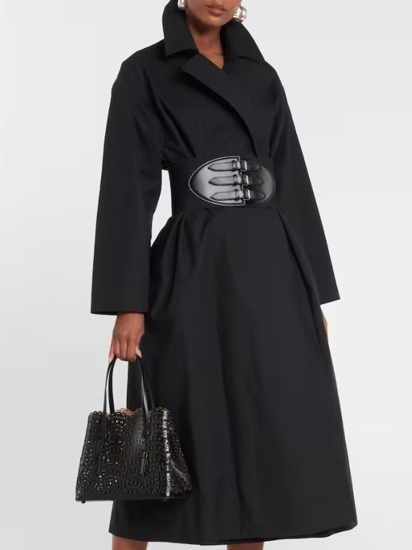 Bre Tiesi Black Trench Coat