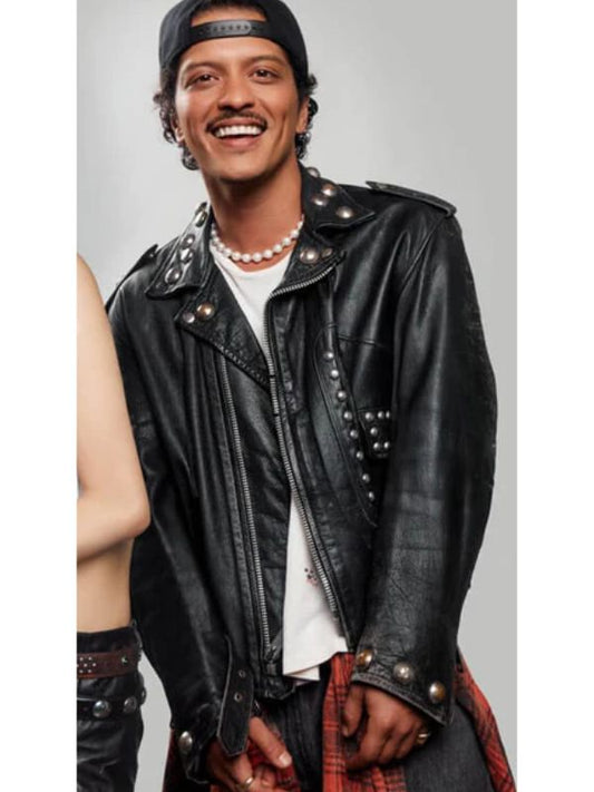 Bruno Mars Apt Biker Leather Jacket