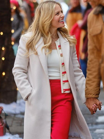 Candace Cameron Bure Home Sweet Christmas White Coat