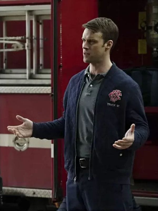 Chicago Fire Blue Quilted Bomber Jacket