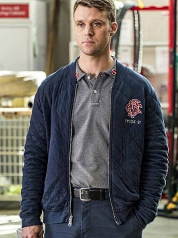 Chicago Fire Matthew Casey Quilted Bomber Jacket