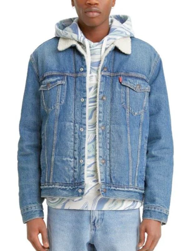 Chicago P.D. S11 Anthony Baker Denim Shearling Jacket