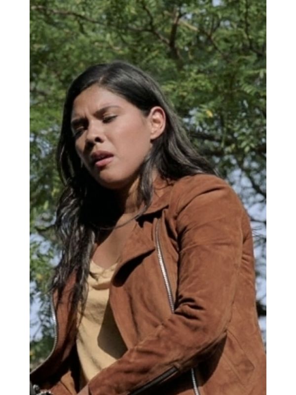 Chicago PD S07 Brown Suede Leather Biker Jacket