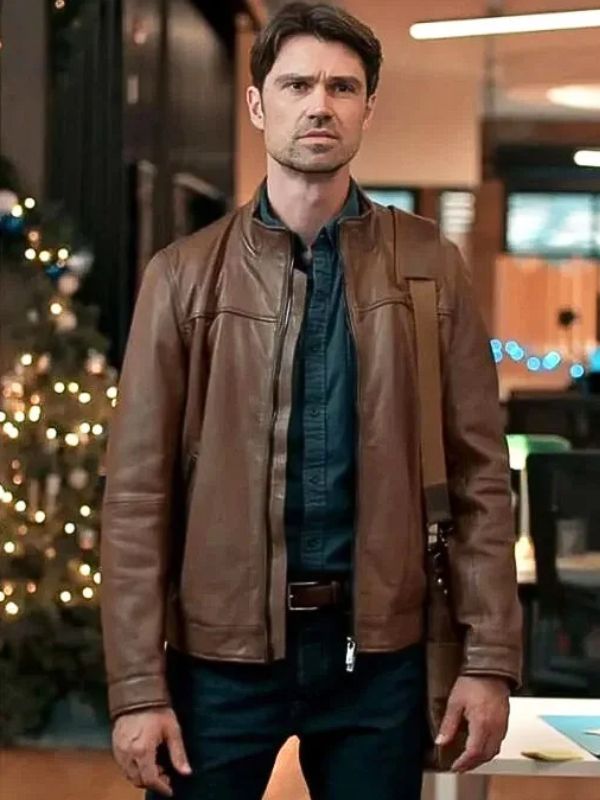 Corey Sevier The Christmas Charade Brown Jacket