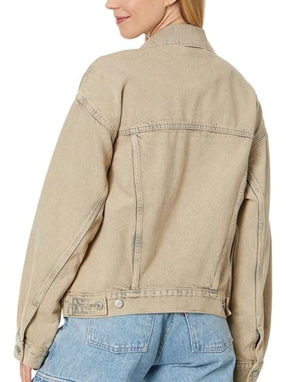 Courtney Taylor Shrinking Beige Denim Jacket