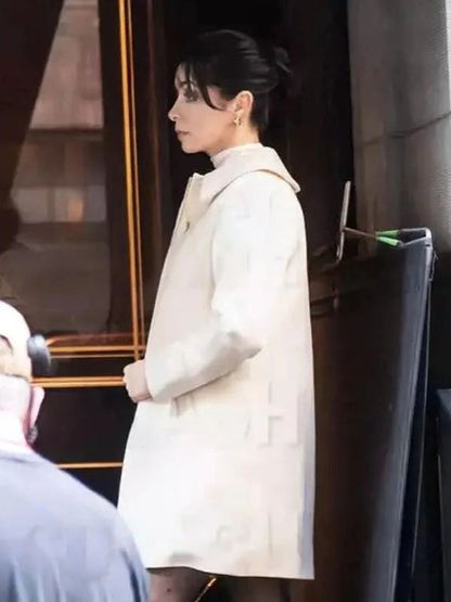 Cristin Milioti The Penguin White Wool Coat