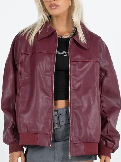 Daddy Issues S01 Leather Bomber Jacket