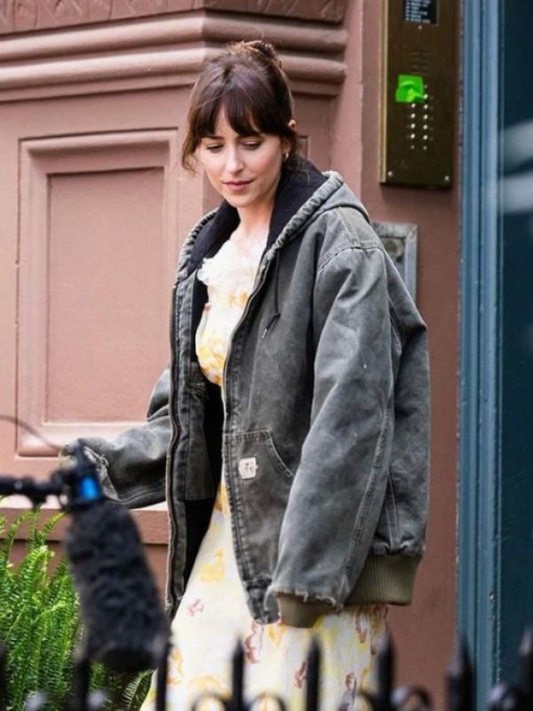 Dakota Johnson Grey Oversized Jacket