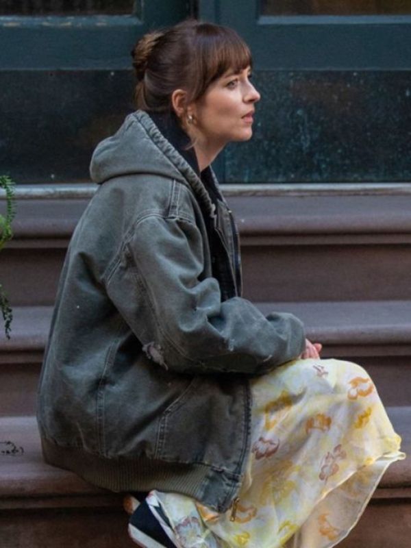 Dakota Johnson Oversized Hooded Jacket