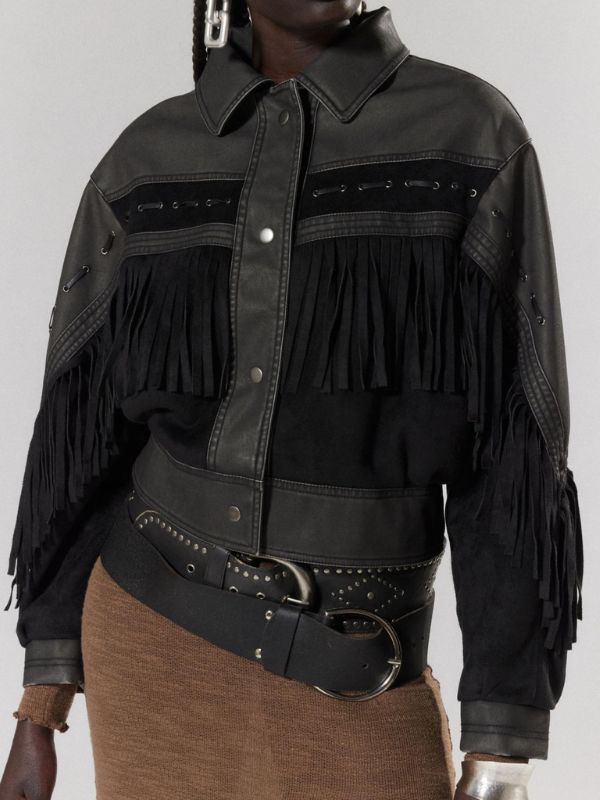 Days Of Our Lives Ashley Puzemis Fringe Leather Jacket