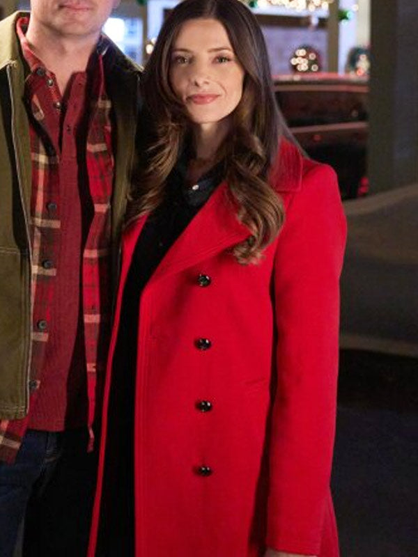 Deck the Walls 2024 Ashley Greene Red Coat