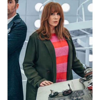 Doctor Who S14 Catherine Tate Green Coat