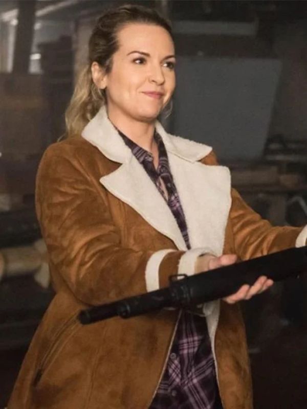 Donna Hanscum Supernatural Shearling Brown Jacket